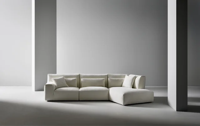 Bonaldo Aldebaran: Pale modular sofa with straight and curved elements · View 3