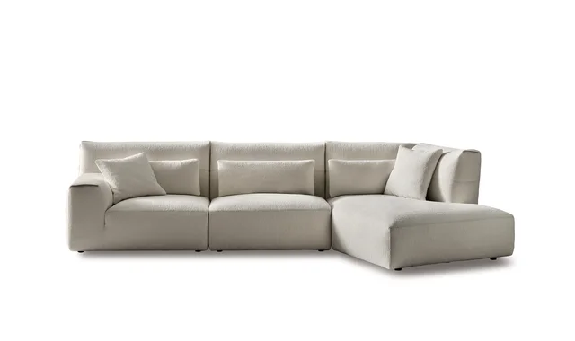 Bonaldo Aldebaran: Pale modular sofa with straight and curved elements · View 5