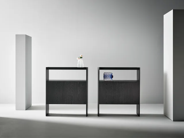 Bonaldo Alicanto: Alicanto High: tall sideboard with open upper compartment · View 1
