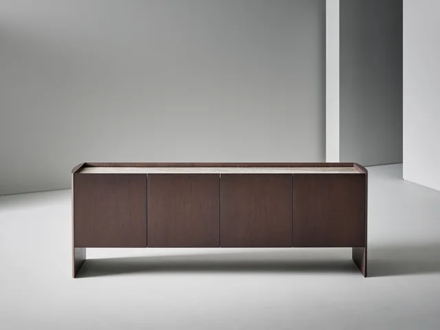 Bonaldo Alicanto: Sideboard and tall storage unit with side panels reaching the floor · View 6
