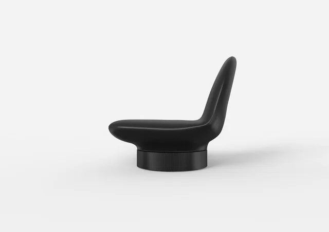 Bonaldo Amour: Broad rounded seat, open back and cylindrical base · View 7