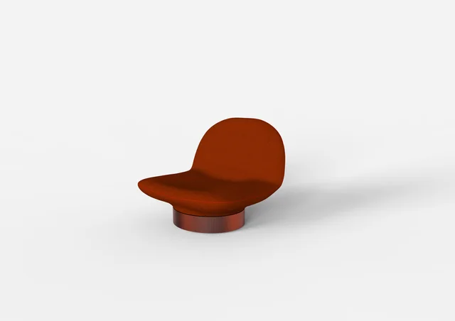 Bonaldo Amour: Broad rounded seat, open back and cylindrical base · View 8