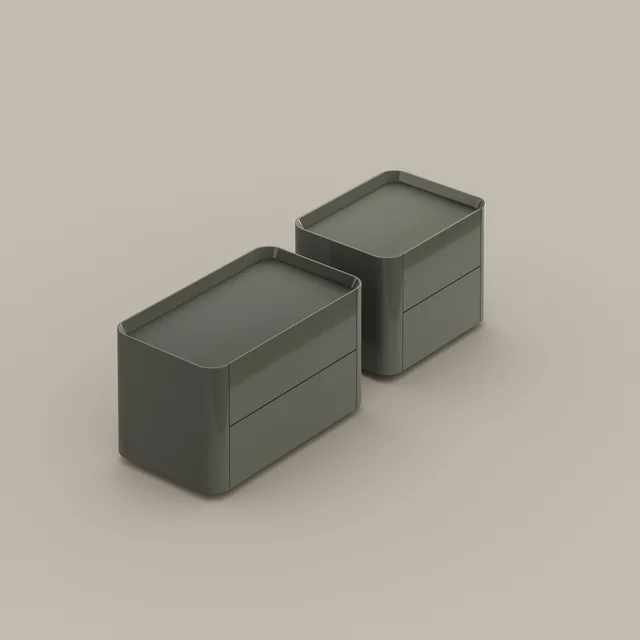 Bonaldo Arragan night accessories: Bedside table with drawers · View 2