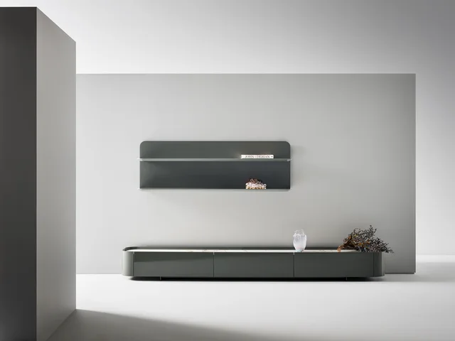Bonaldo Arragan TV Stand & Shelf: Wall shelf and media unit · View 3