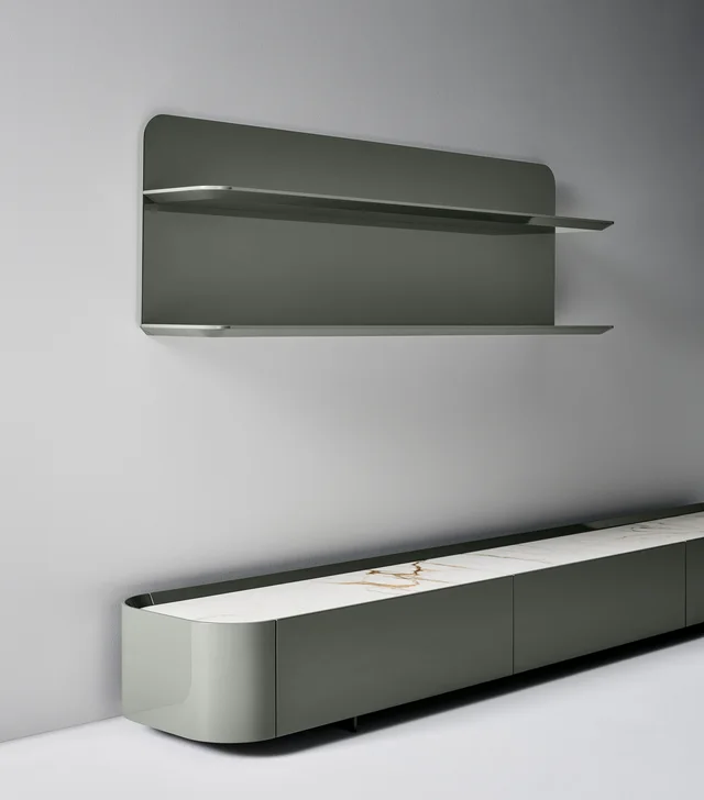 Bonaldo Arragan TV Stand & Shelf: Wall shelf and media unit · View 4