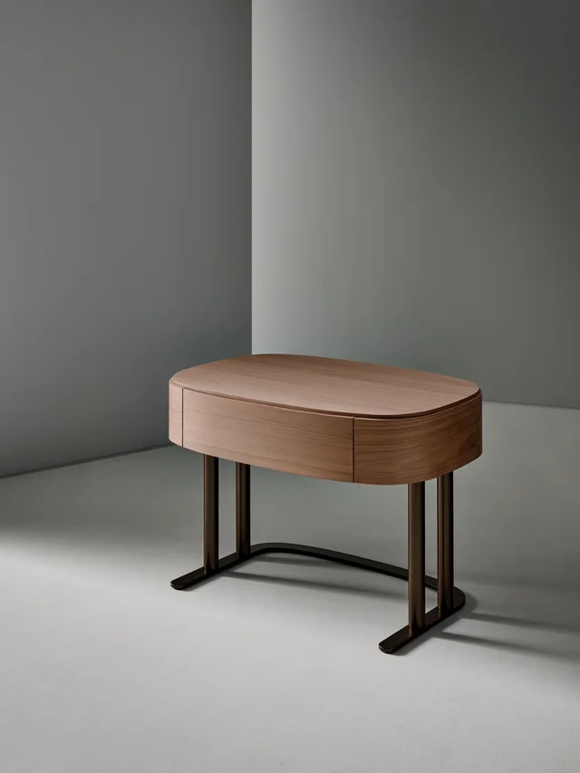 Bonaldo Isabey Bedside Table: Bedside tables with one or two drawers and rounded wooden edges · View 2