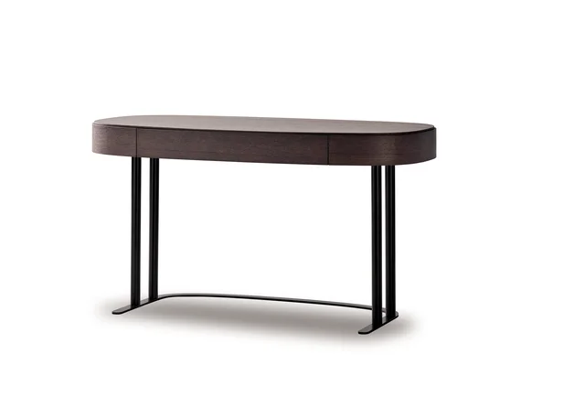 Bonaldo Isabey Desk: Desk with rounded corners and paired slender supports · View 4