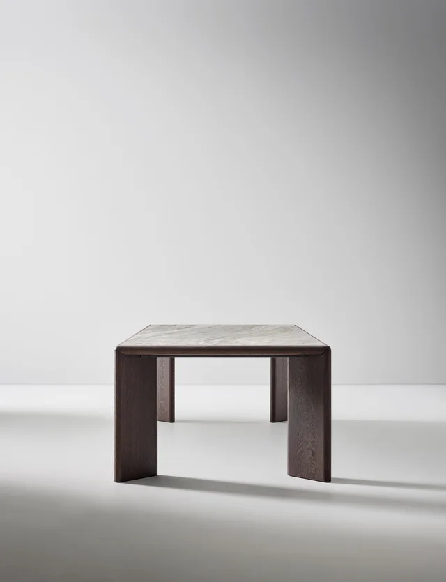 Bonaldo Oshi: Rectangular table with a dark frame and pale top · View 3