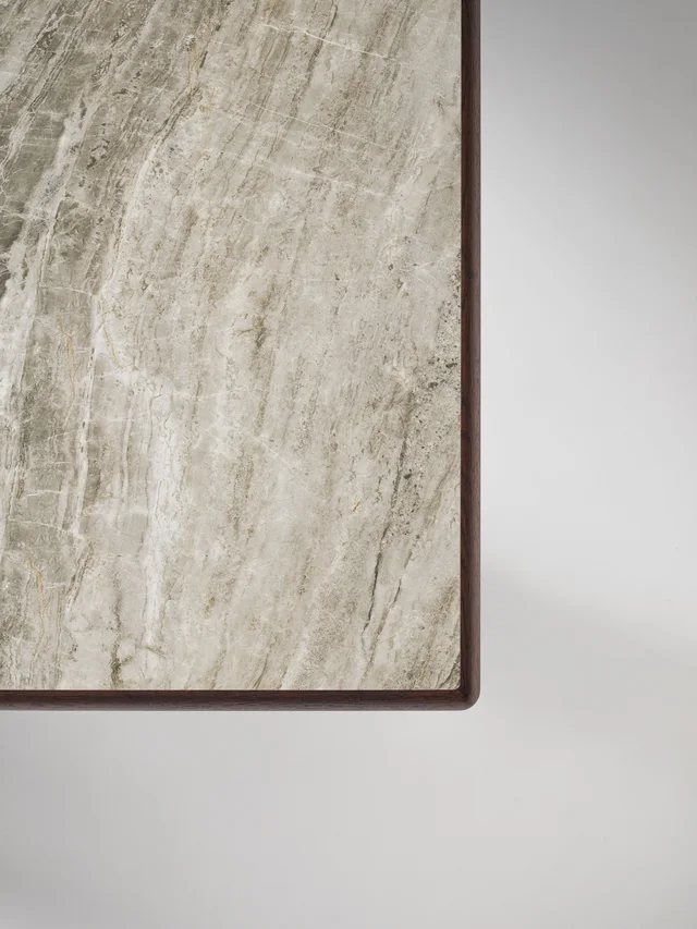 Bonaldo Oshi: Rectangular table with a dark frame and pale top · View 4