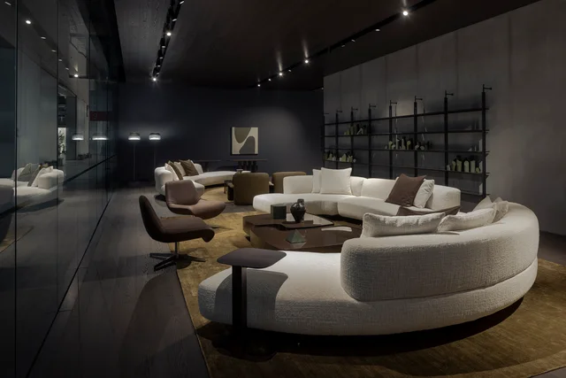 Bonaldo Salone del Mobile 2026: Milan fair presentation with seating groups, tables and bedrooms · View 3