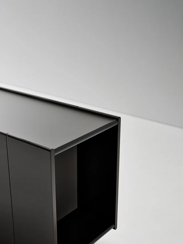 Bonaldo Spy: Dark low sideboard with a framed top · View 4