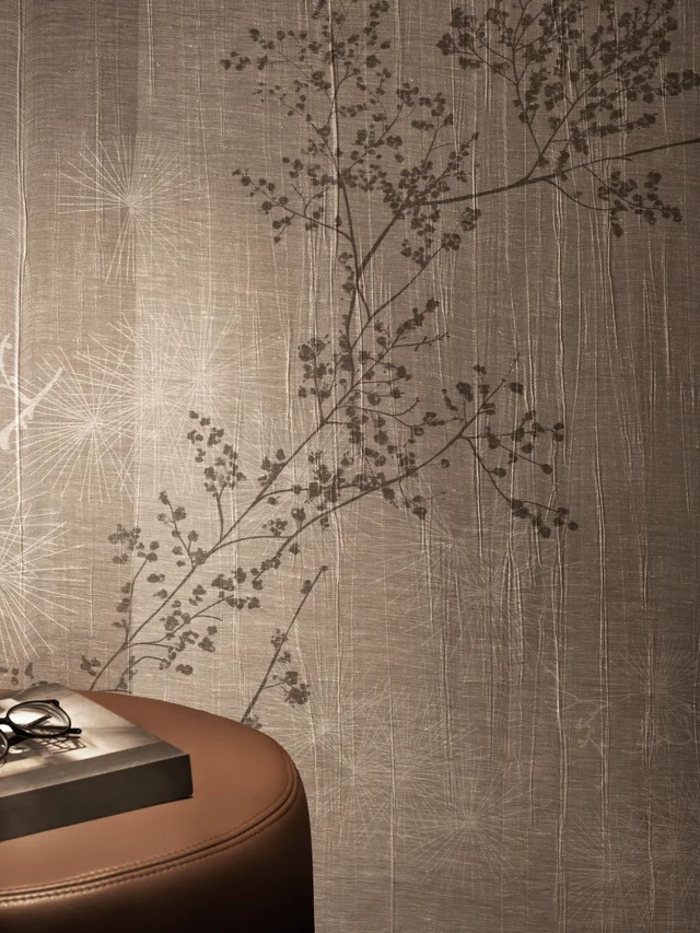 Glamora Vespera Collection: Vestige – pleated textile wall design · Motif detail