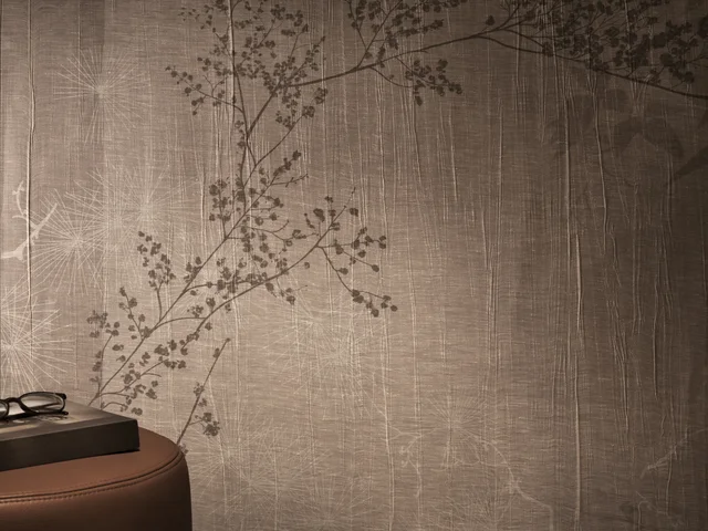 Glamora Vespera Collection: Vestige – pleated textile wall design · Motif detail
