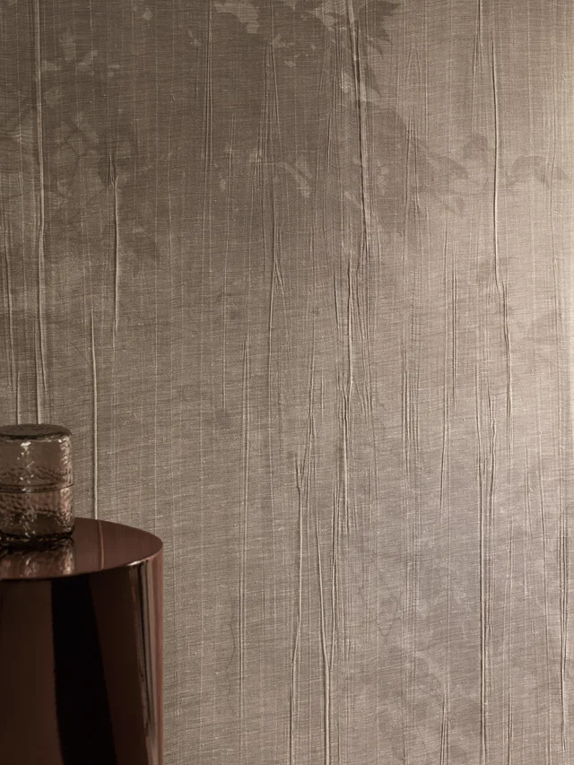 Glamora Vespera Collection: Afterlight – pleated textile wall design · Motif detail