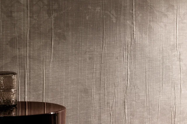 Glamora Vespera Collection: Afterlight – pleated textile wall design · Motif detail