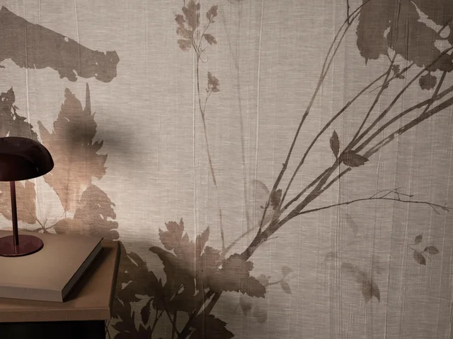 Glamora Vespera Collection: Heure Douce – pleated textile wall design · Motif detail