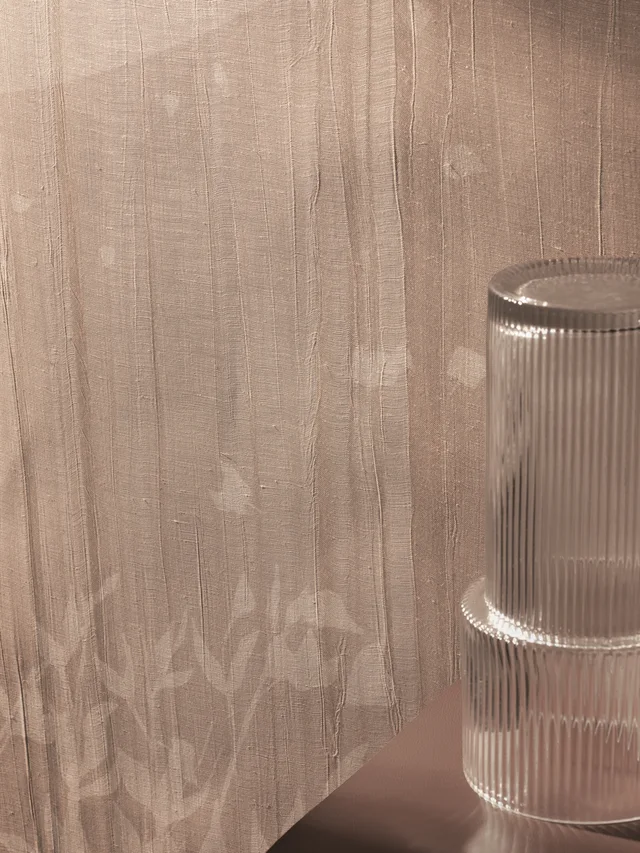 Glamora Vespera Collection: Indugio – pleated textile wall design · Motif detail