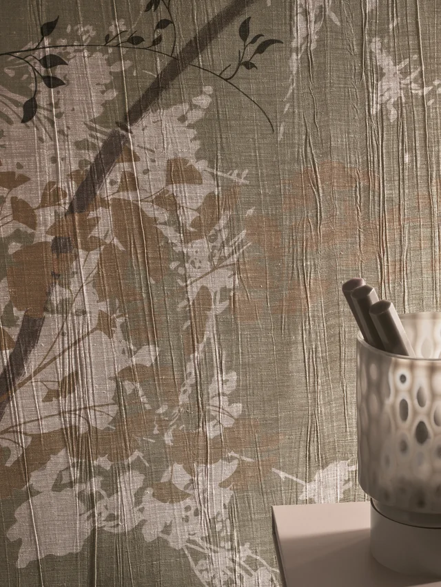 Glamora Vespera Collection: Sillage – pleated textile wall design · Motif detail