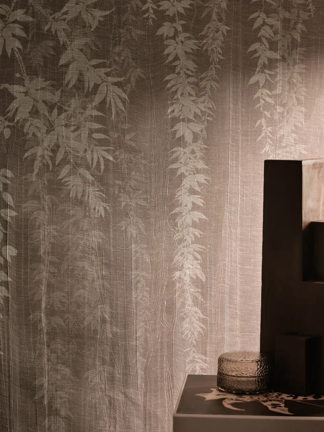 Glamora Vespera Collection: Umbral – pleated textile wall design · Motif detail