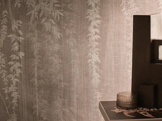 Glamora Vespera Collection: Umbral – pleated textile wall design · Motif detail