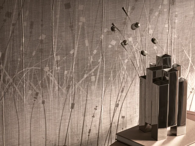 Glamora Vespera Collection: Velata – pleated textile wall design · Motif detail