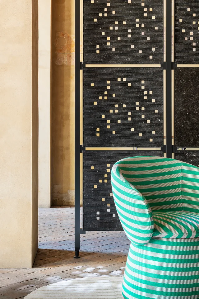 Lithos Design Quinte: Marble divider Papiro with a rectangular pattern · View 8