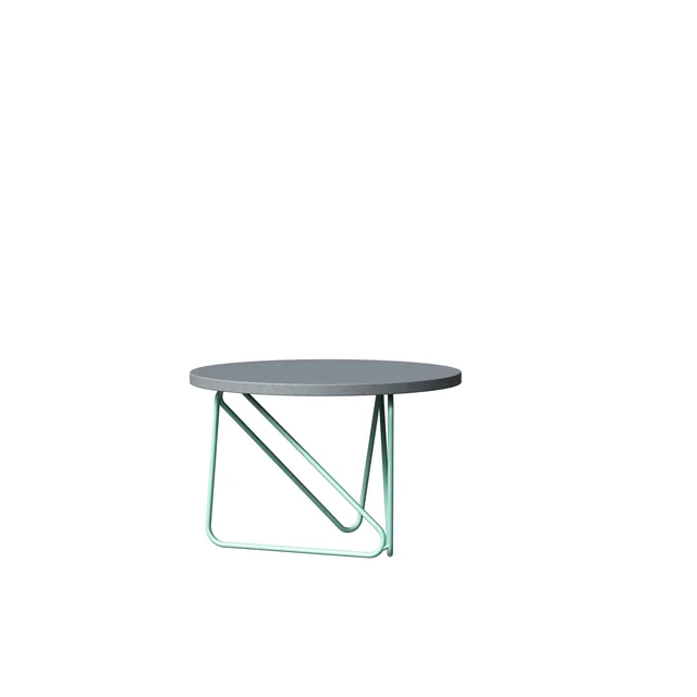 New Life Eco-Lo: Round dark coffee table on a slender metal frame · View 2