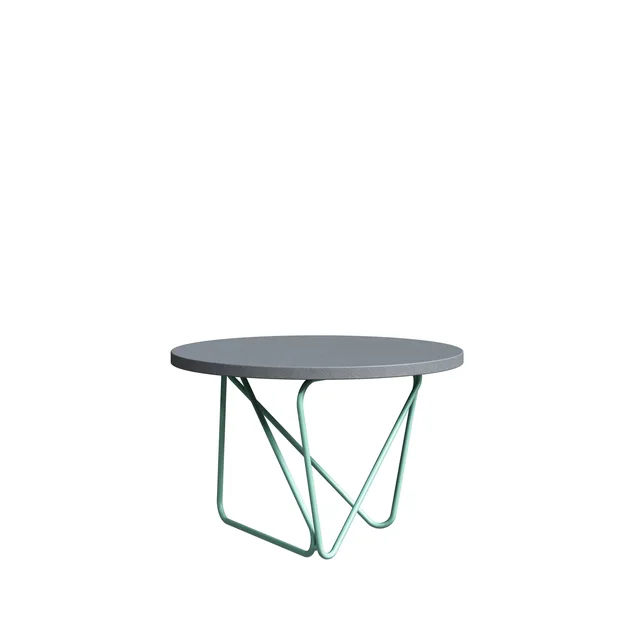 New Life Eco-Lo: Round dark coffee table on a slender metal frame · View 3