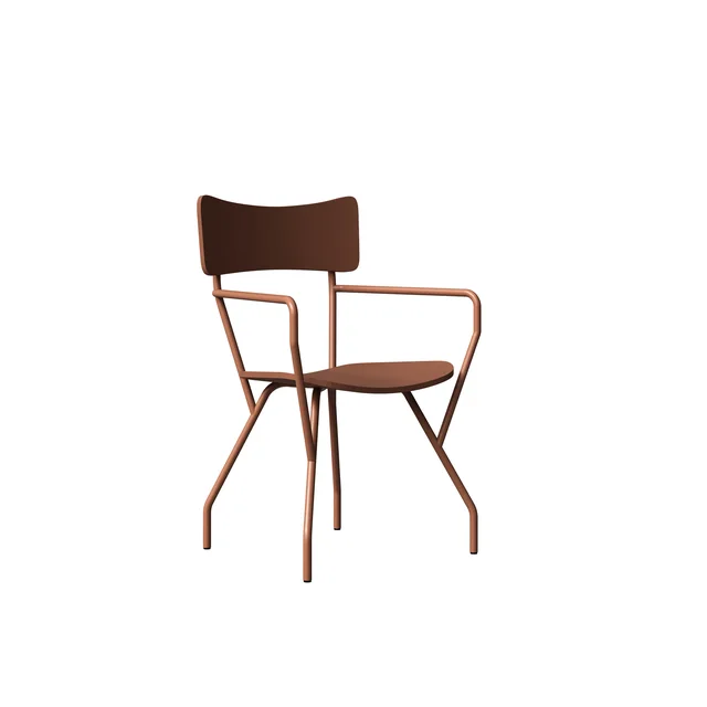 New Life Martina Outdoor & Dehors: Dehors-Stuhl mit Holzlehne mit Armlehnen · Ansicht 4