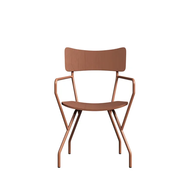 New Life Martina Outdoor & Dehors: Dehors-Stuhl mit Holzlehne mit Armlehnen · Ansicht 5