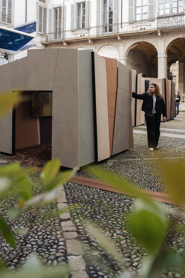 NovaBell Rare Heart 2026: Dolmen-like spatial installation in the Palazzo Litta courtyard · View 11