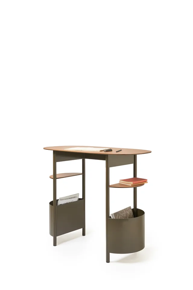Opinion Ciatti Vanilla: Compact writing and dressing table with an oval mirror · View 6