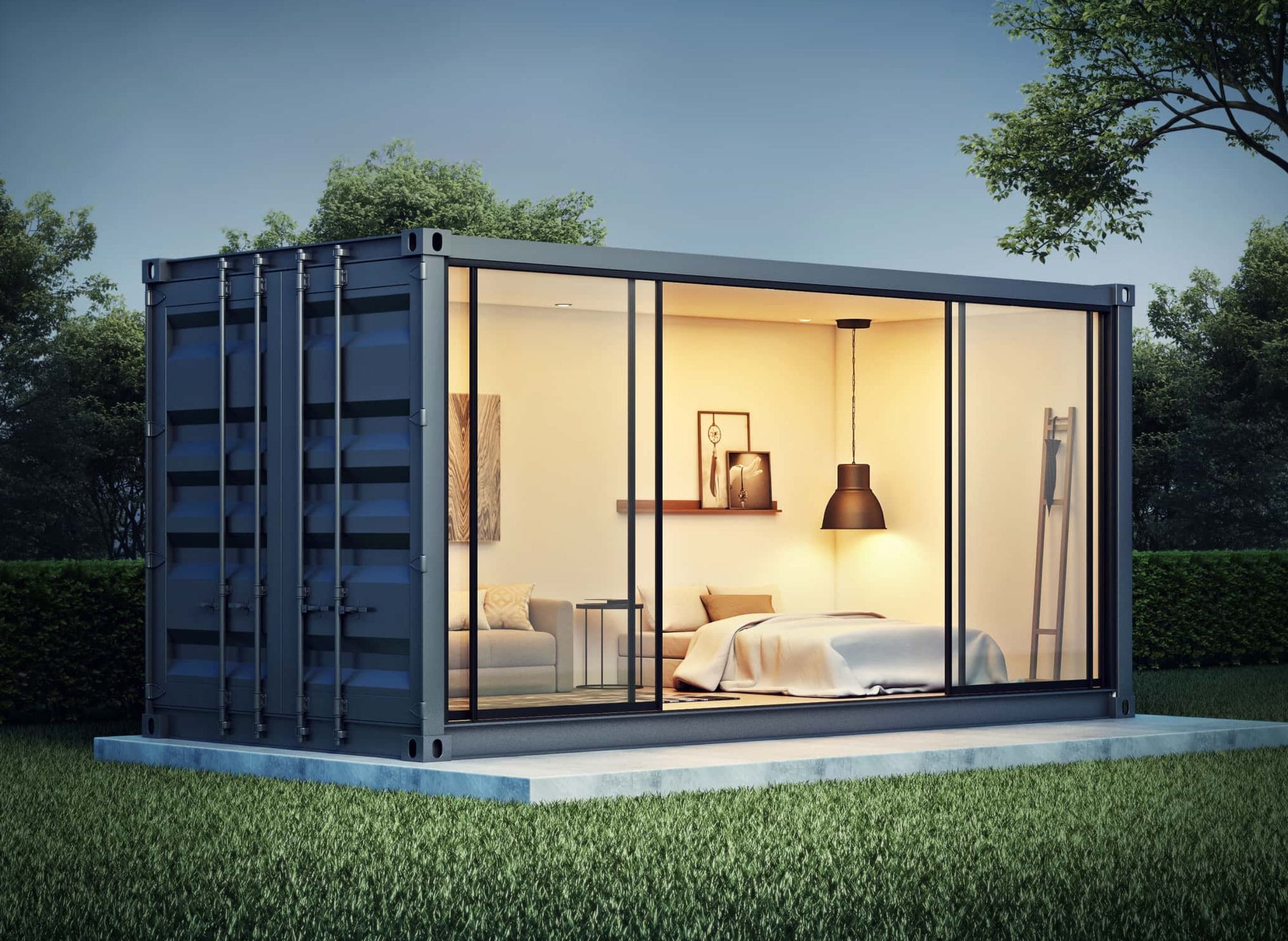 Glashaus Container "Tiny House - großes Potenzial: Nutze die Vorteile des kompakten Wohnens!"