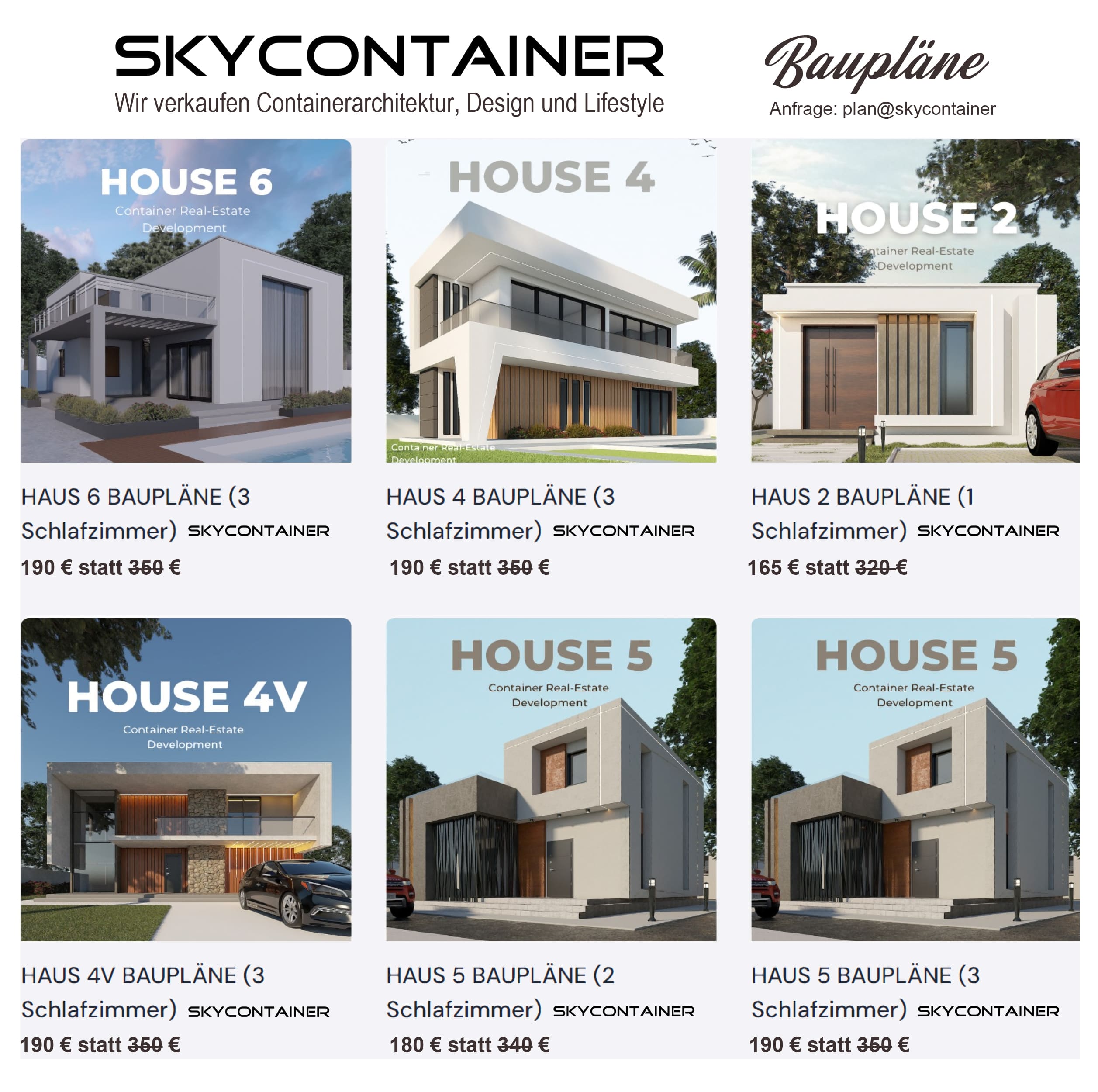 Baupläne für Wohncontainer kaufen. Shipping Container Plan Sale